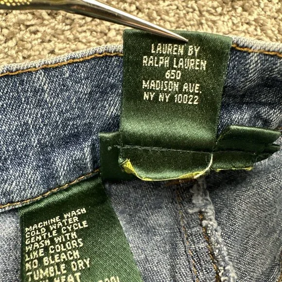 Vintage Lauren Jeans Co Ralph Lauren 14 Stretch Blue Denim Y2K Hong Kong - Picture 8 of 11